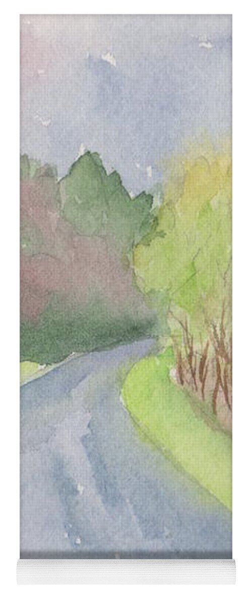 Watercolor Yoga Mat featuring the painting Spring Colors by Marcy Brennan