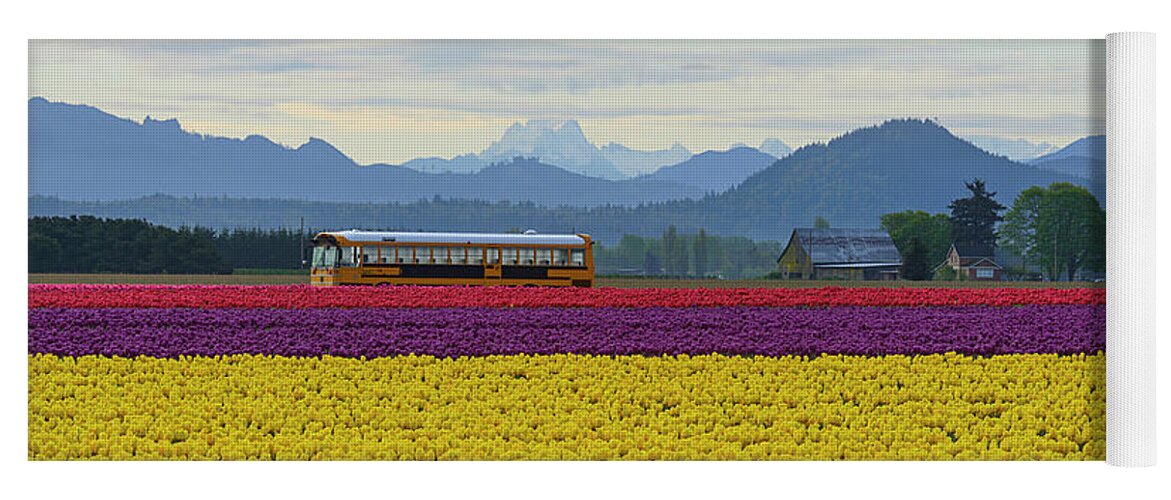 Spring Yoga Mat featuring the digital art Spring in Skagit Valley by Michael Lee