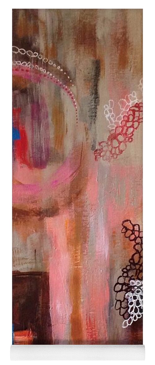 Abstract Painting Yoga Mat featuring the painting Squiggles and Wiggles # 4 by Suzzanna Frank