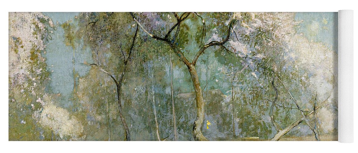 Emil Carlsen Yoga Mat featuring the painting Spring Landscape by Emil Carlsen