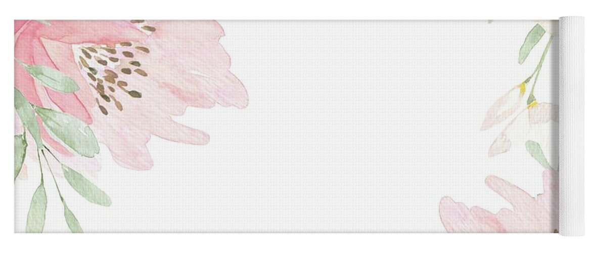 Watercolor Yoga Mat featuring the digital art Spring Pink by Sylvia Cook