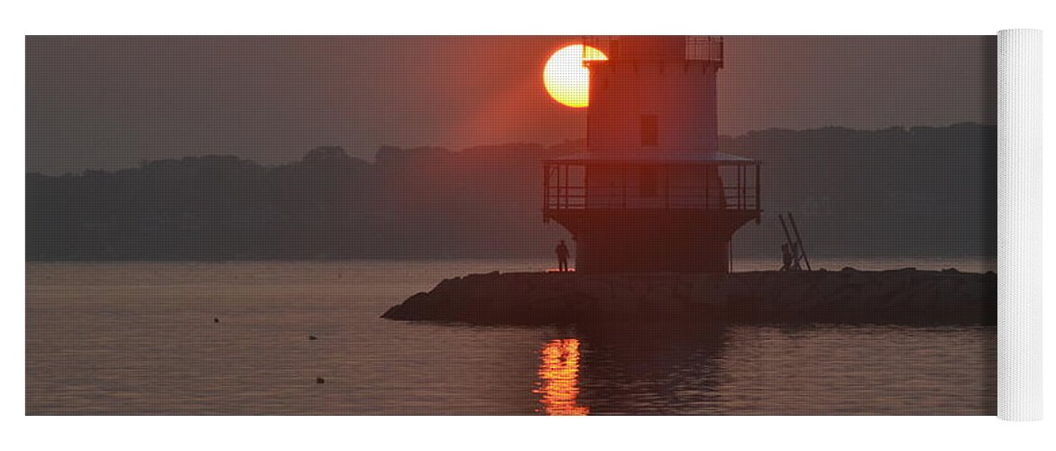 Spring Point Ledge Yoga Mat featuring the photograph Spring Point Ledge Sunrise by Colleen Phaedra