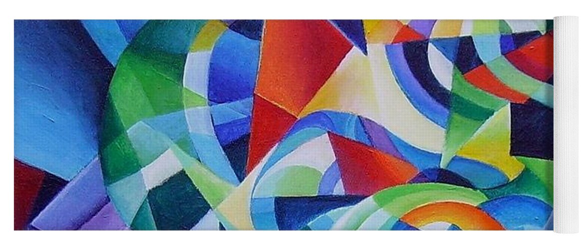 Spring Antonio Vivaldi Acrylic Abstract Music Four Seasons Yoga Mat featuring the painting Spring by Wolfgang Schweizer