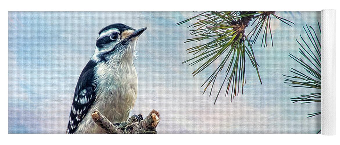 Woodpecker Yoga Mat featuring the photograph Spring Woodpecker by Cathy Kovarik