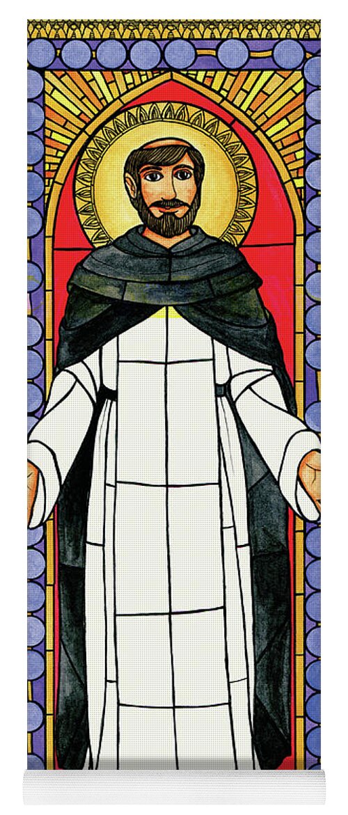 Saint Dominic Yoga Mat featuring the painting St. Dominic by Brenda Nippert