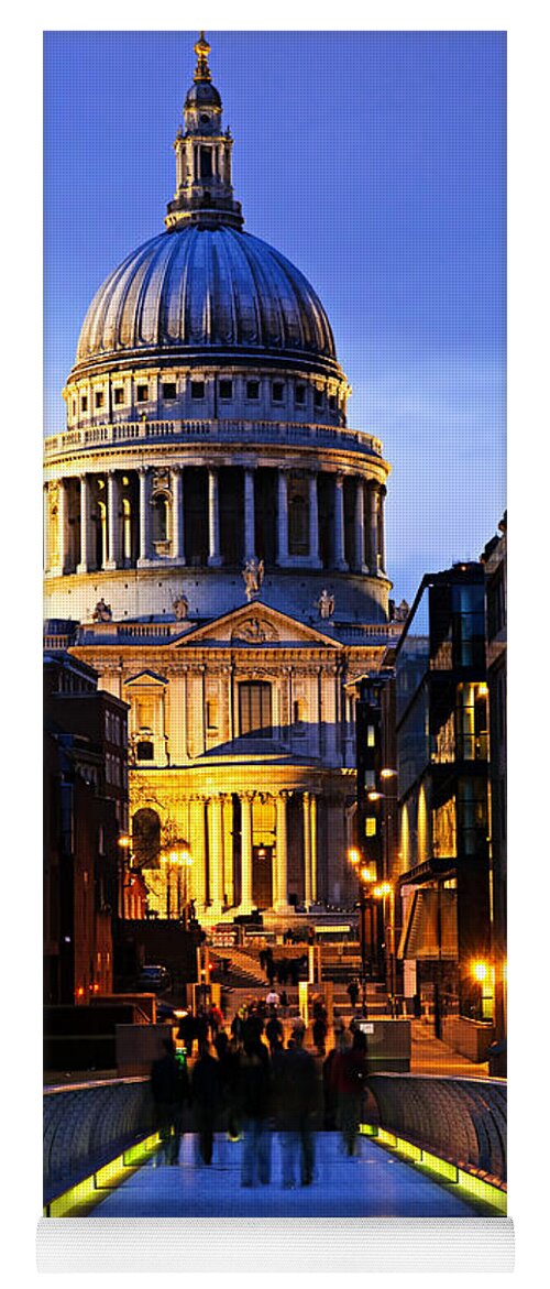 Saint Yoga Mat featuring the photograph St. Paul's Cathedral from Millennium Bridge by Elena Elisseeva