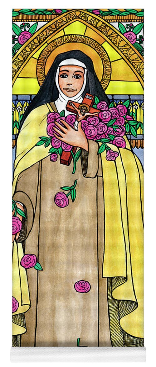 Saint Thérèse Of Lisieux Yoga Mat featuring the painting St. Therese of Lisieux by Brenda Nippert