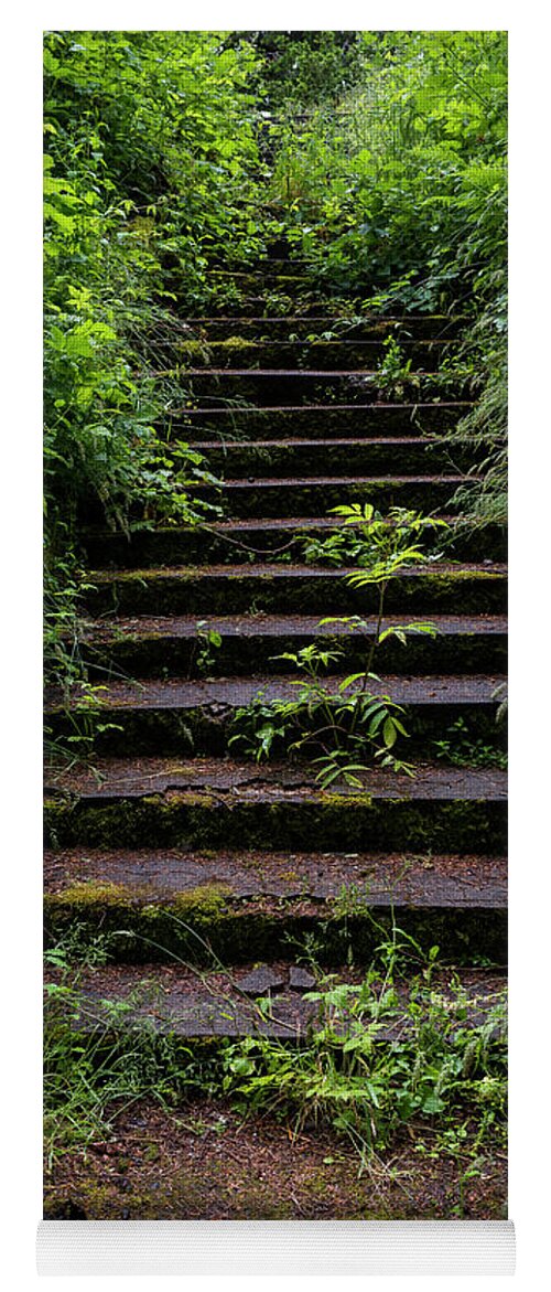Astoria Yoga Mat featuring the photograph Stairway of Memory by Robert Potts