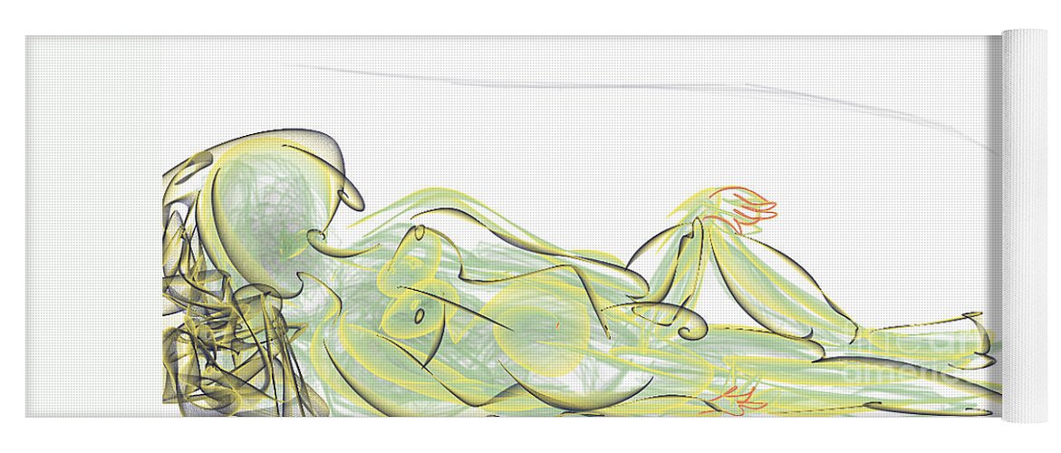 Nude Yoga Mat featuring the digital art Star Gazing by Gabrielle Schertz