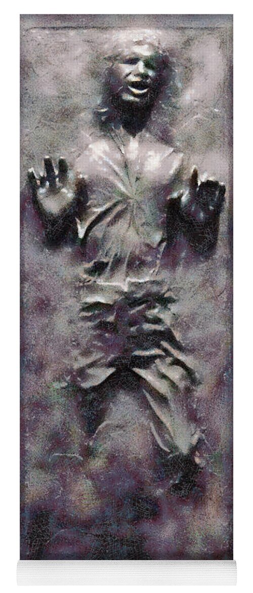 Han Solo Yoga Mat featuring the painting Star Wars Han Solo Frozen In Carbonite - PA by Leonardo Digenio