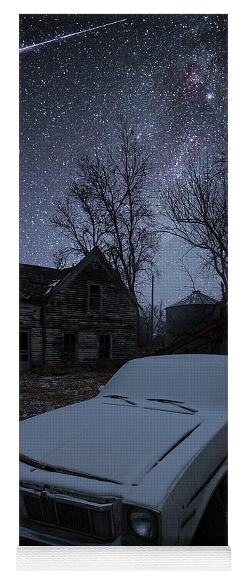 Snow Yoga Mat featuring the photograph Stardust and Rust Omega by Aaron J Groen