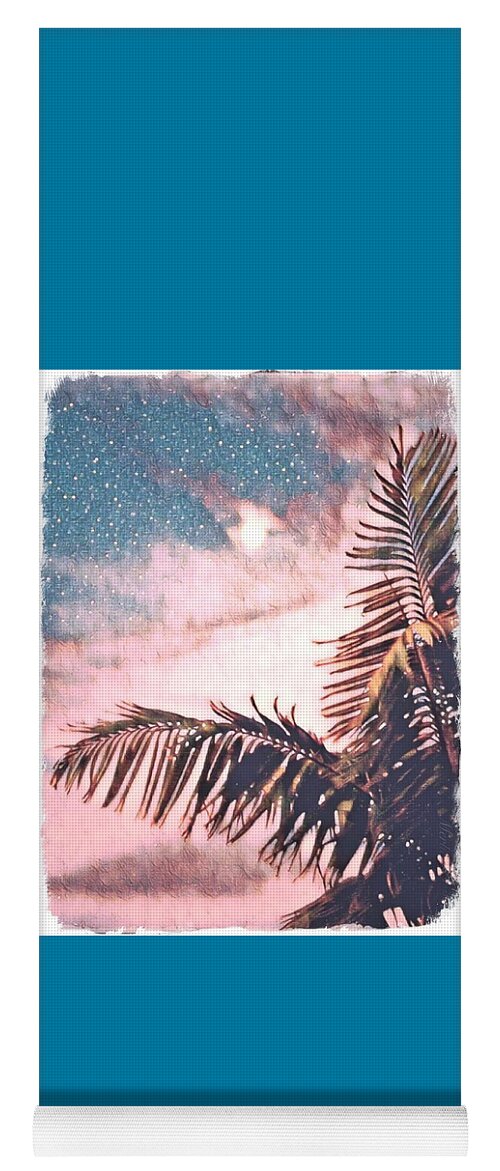 Palm Yoga Mat featuring the photograph Starlight Palm by Gini Moore
