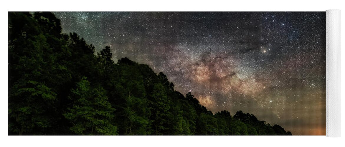 Starlight Swimming Yoga Mat featuring the photograph Starlight Swimming by Russell Pugh