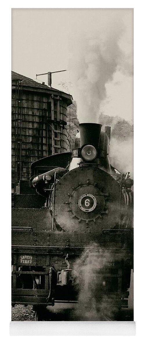 Antiquated Yoga Mat featuring the photograph Steam Train by Jerry Fornarotto