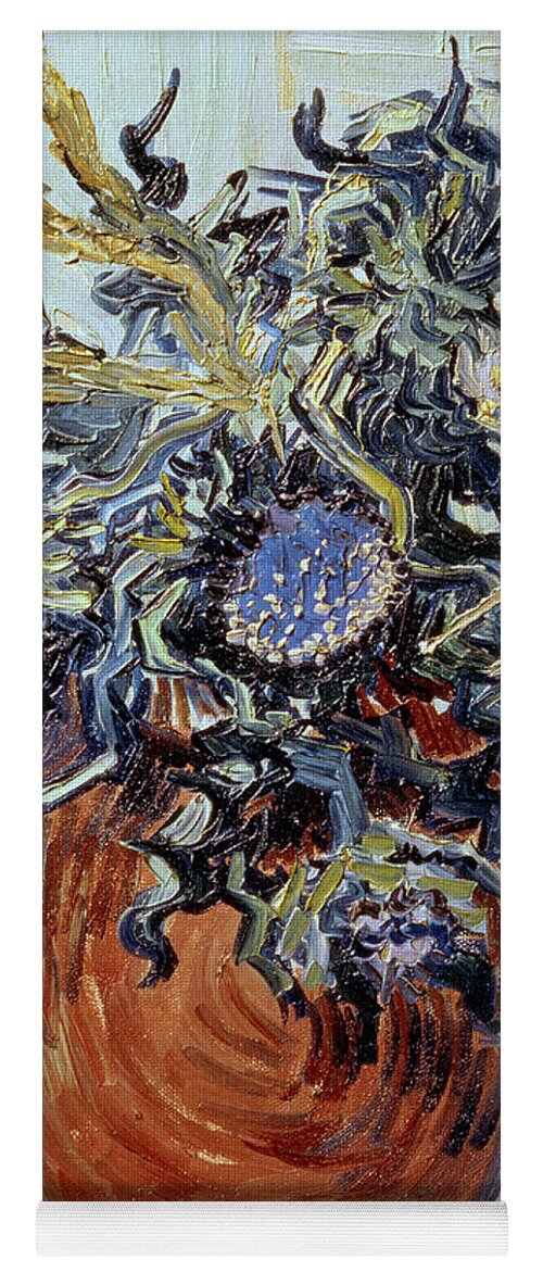 Still Life With Thistles Yoga Mat featuring the painting Still Life with Thistles by Vincent van Gogh