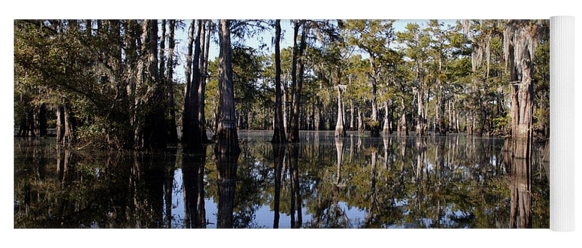Atchafalaya Basin Yoga Mat featuring the photograph Still Waters by Ron Weathers