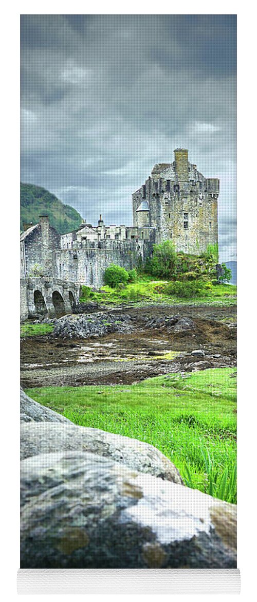 Scotland Yoga Mat featuring the digital art Stone Bridge to the Castle by Vicki Lea Eggen