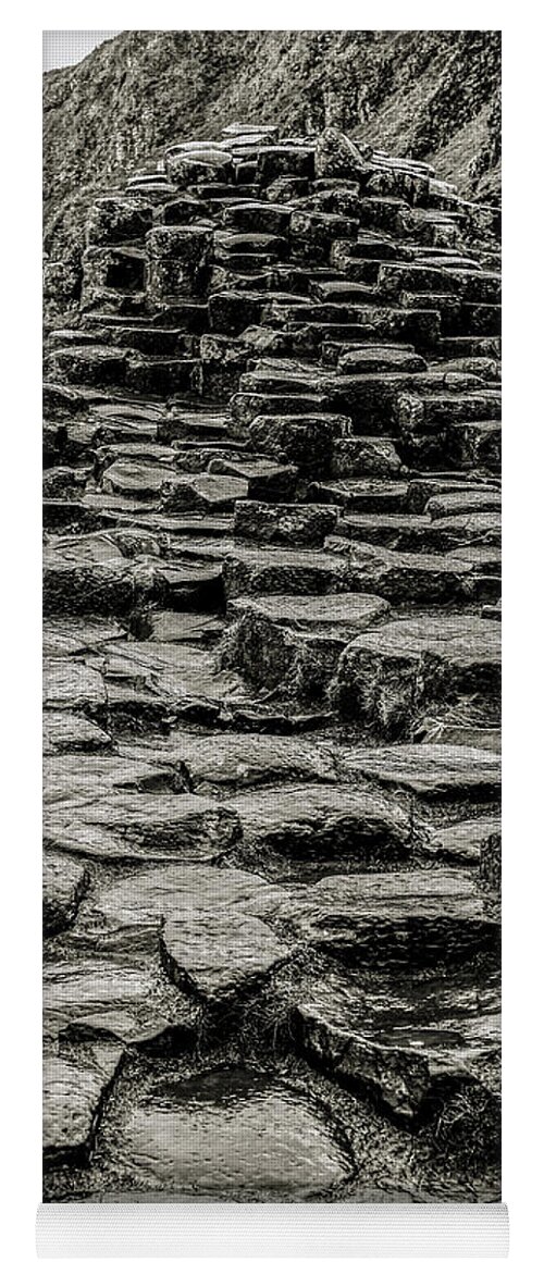 Ireland Rocks By Lexa Harpell Yoga Mat featuring the photograph Stone Steps Giants Causeway by Lexa Harpell