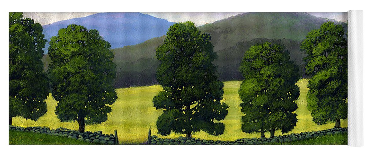 Landscape Yoga Mat featuring the painting Stonewall Field by Frank Wilson