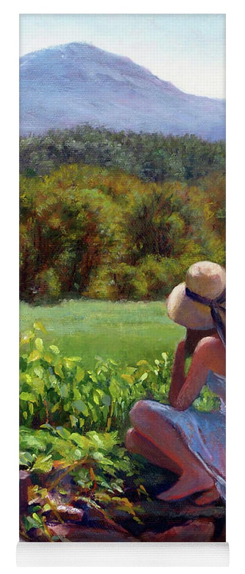 Sunhat Yoga Mat featuring the painting Stonewall Lookout by Marie Witte
