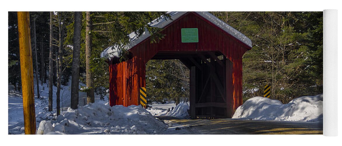 Stony Brook Covered Bridge Yoga Mat featuring the photograph Stony Brook Covered Bridge by Scenic Vermont Photography