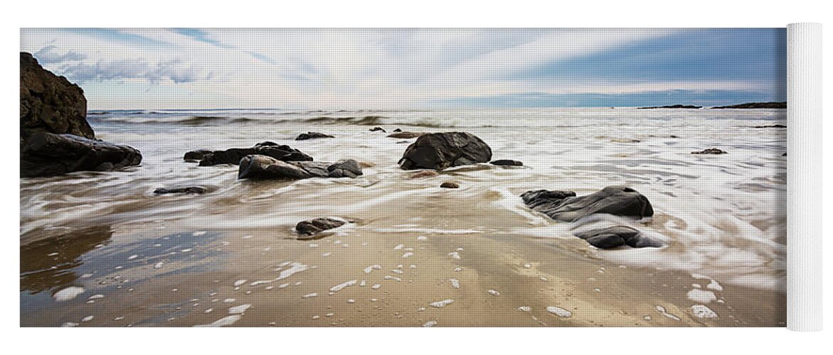 Maine Yoga Mat featuring the photograph Stormy Maine Morning #2 by Natalie Rotman Cote