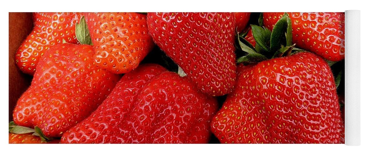 Strawberry Yoga Mat featuring the photograph Strawberry by Jackie Russo