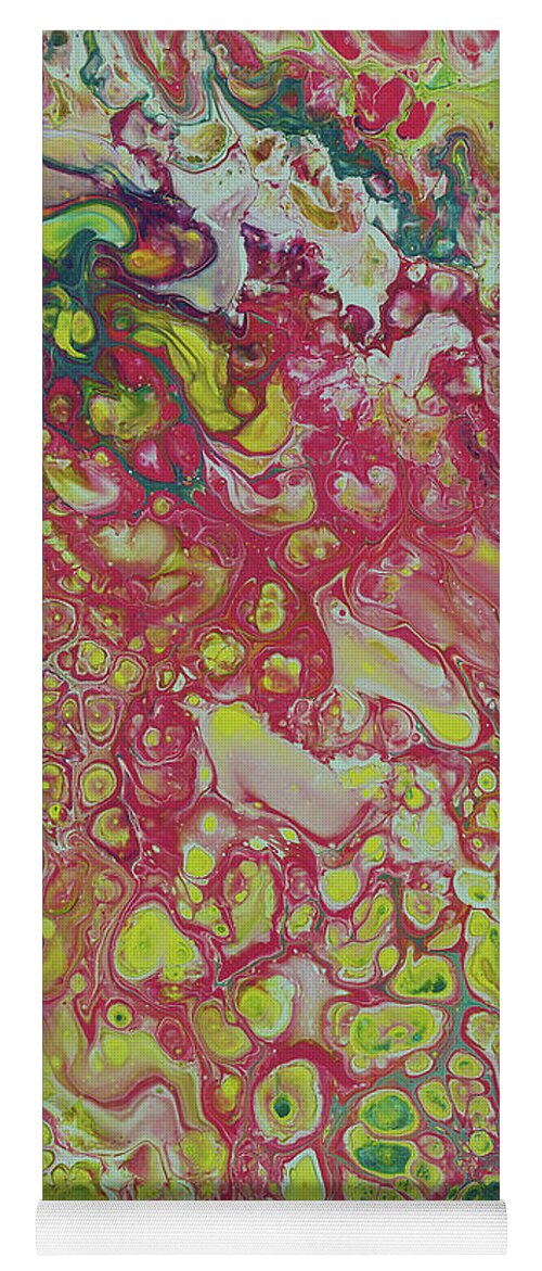 Fluid Yoga Mat featuring the painting Strawberry Lemonade by Jennifer Walsh
