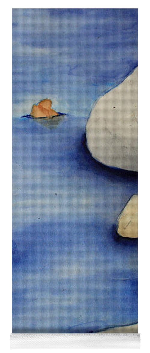 Water Yoga Mat featuring the painting Stream by April Burton