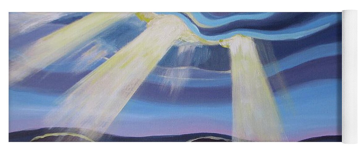 Group Of Seven Yoga Mat featuring the painting Streaming Light by Barbel Smith