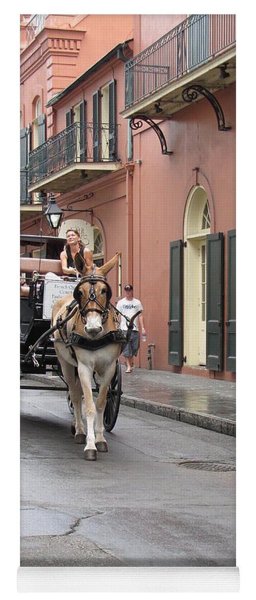  French Quarter Yoga Mat featuring the photograph Strolling in the Buggy by Michelle Powell