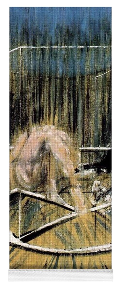 Francis Bacon Yoga Mat featuring the painting Study for Crouching Nude by Francis Bacon