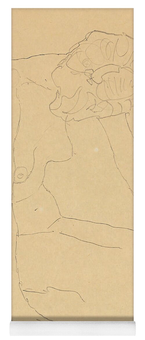 Klimt Yoga Mat featuring the drawing Study of a Female Nude by Gustav Klimt