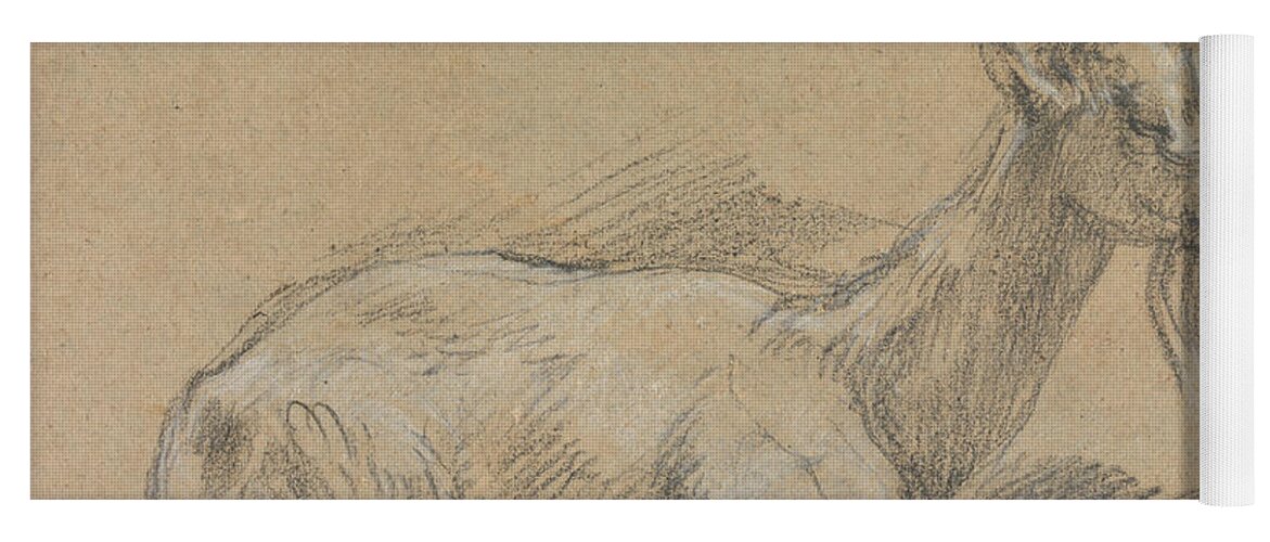 18th Century Art Yoga Mat featuring the drawing Study of a Goat by Thomas Gainsborough