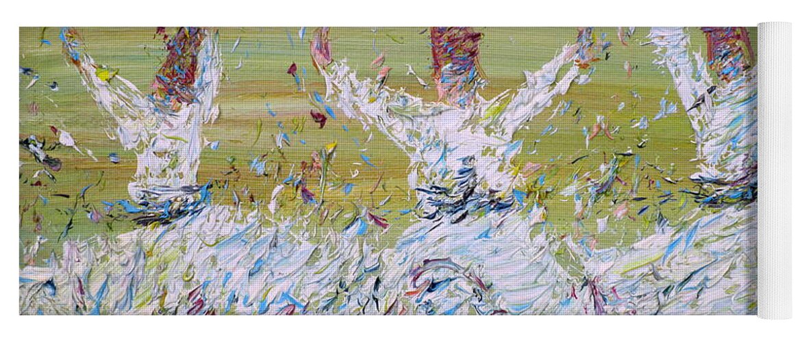 Sufi Yoga Mat featuring the painting Sufi Whirling by Fabrizio Cassetta