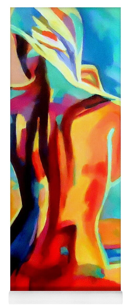 Affordable Original Art Yoga Mat featuring the painting Sultry lady by Helena Wierzbicki