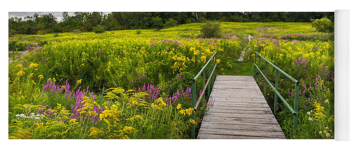 Wildflowers Yoga Mat featuring the photograph Summer Field of Wildflowers by Bill Wakeley