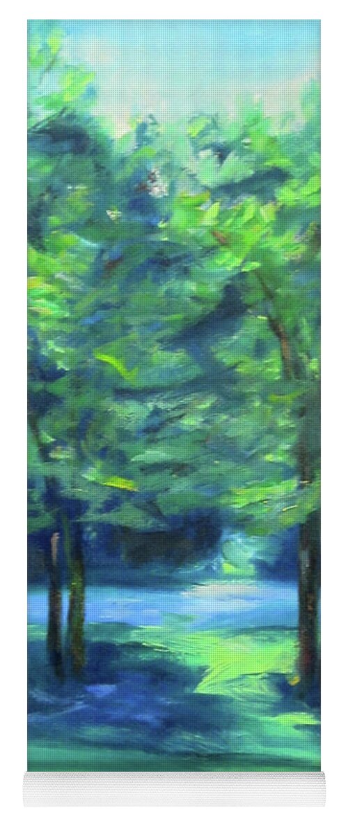 Art Yoga Mat featuring the painting Summer by Karen Francis