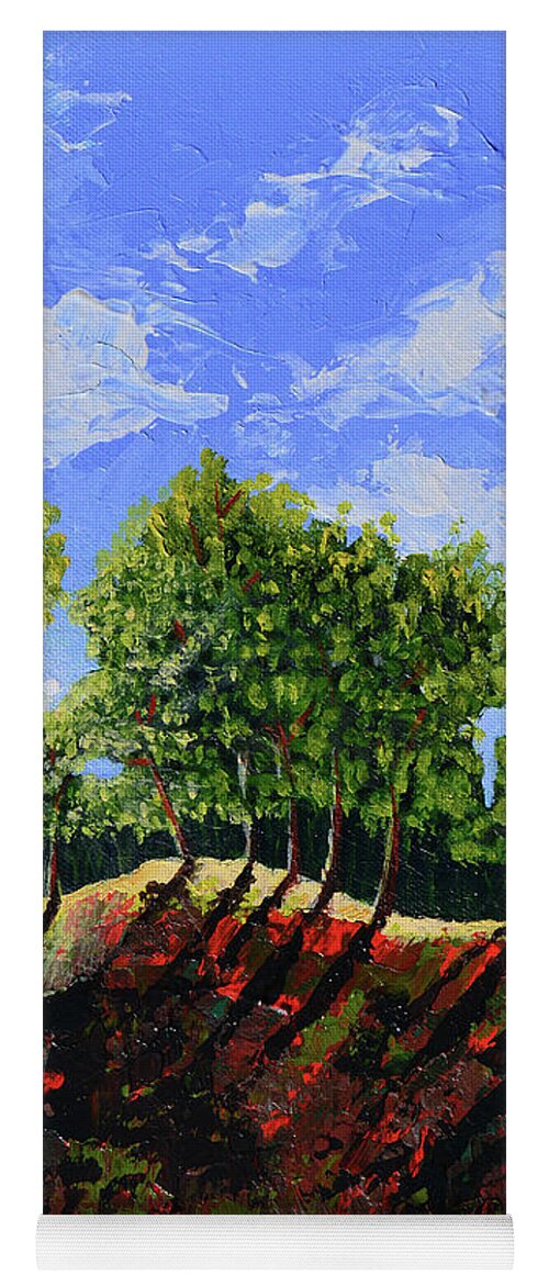 Summer Yoga Mat featuring the painting Summer Shadows by Donna Blackhall