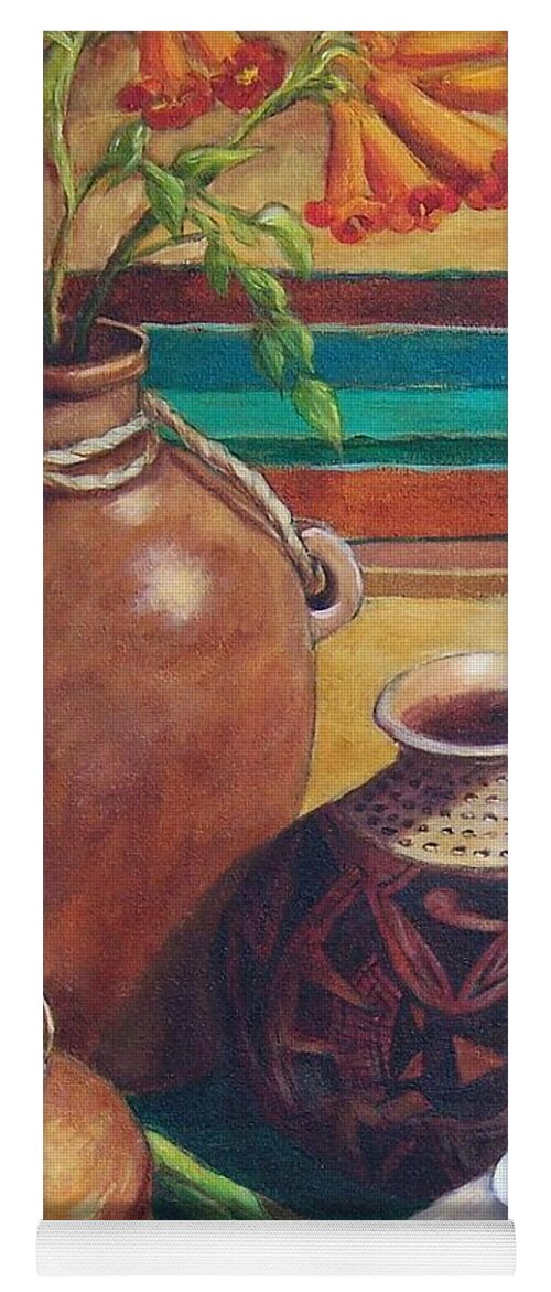 Still Life Yoga Mat featuring the painting Summer Still life by Candy Mayer