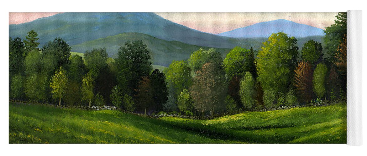 Landscape Yoga Mat featuring the painting Summers Ending by Frank Wilson