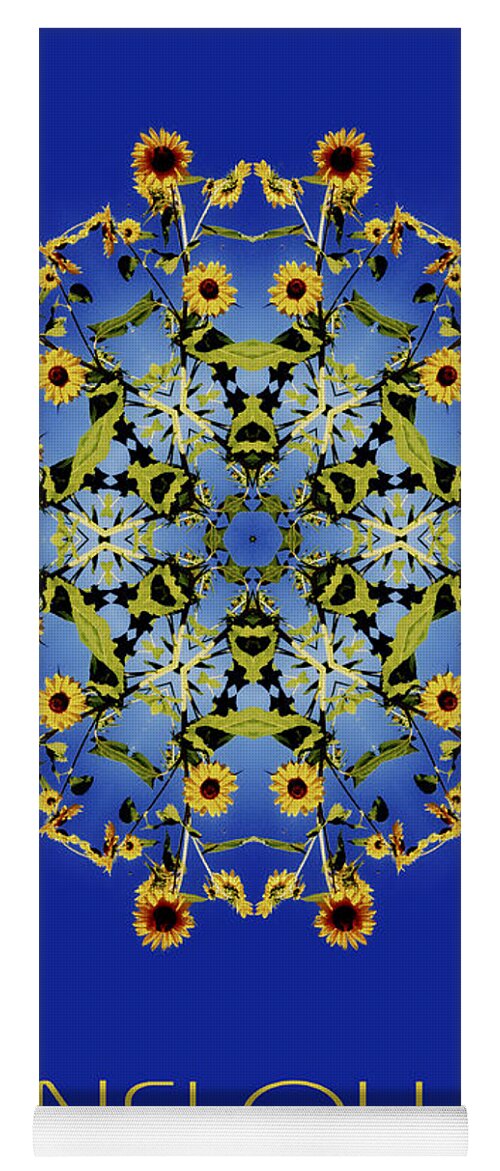 Sunflowers Yoga Mat featuring the photograph Sunflower Mandala by Nancy Griswold