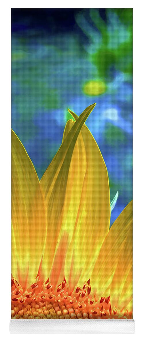 Flower Yoga Mat featuring the digital art Sunflower Sunshine by Pennie McCracken