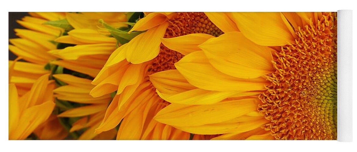 Sunflowers Yoga Mat featuring the photograph Sunflowers Train by Jasna Gopic
