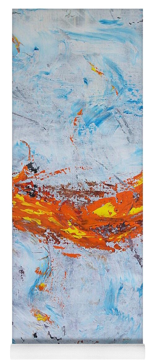 Abstract Yoga Mat featuring the painting Sunkist by Wayne Cantrell