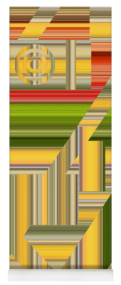 Sunny Side Abstract - Chuck Staley Yoga Mat featuring the digital art Sunny Side Abstract by Chuck Staley