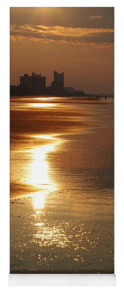 Beach Yoga Mat featuring the photograph Sunrise At The Beach by Eric Liller