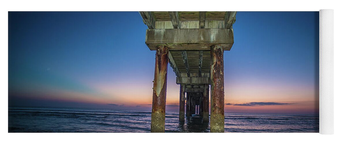 Pier Yoga Mat featuring the photograph Florida by Buddy Morrison
