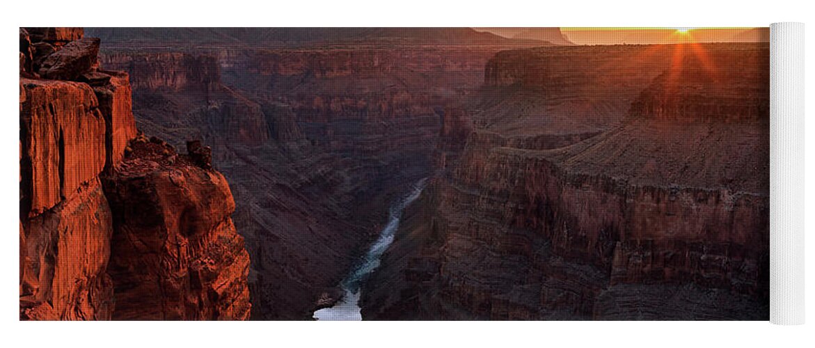 Toroweap Yoga Mat featuring the photograph Sunrise at Toroweap, Grand Canyon North Rim. by Henk Meijer Photography