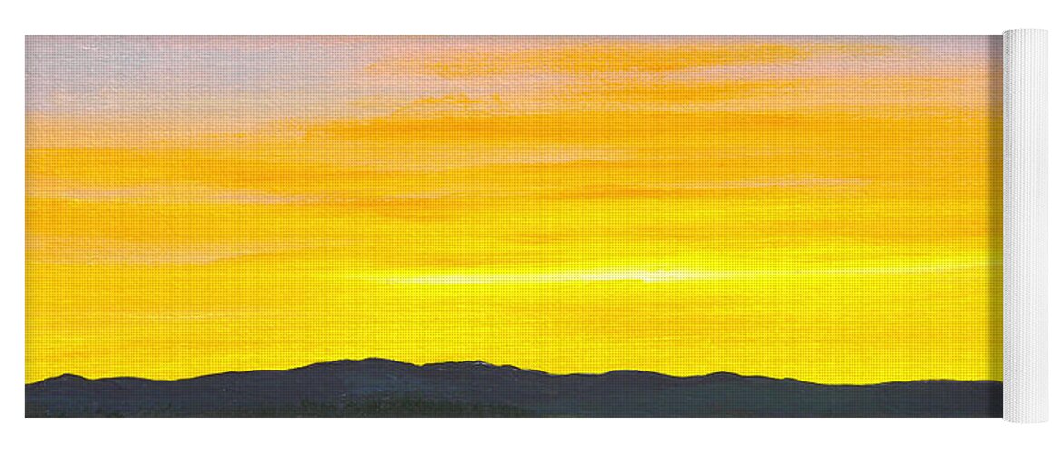 Sunrise Yoga Mat featuring the painting Sunrise by Frank Wilson